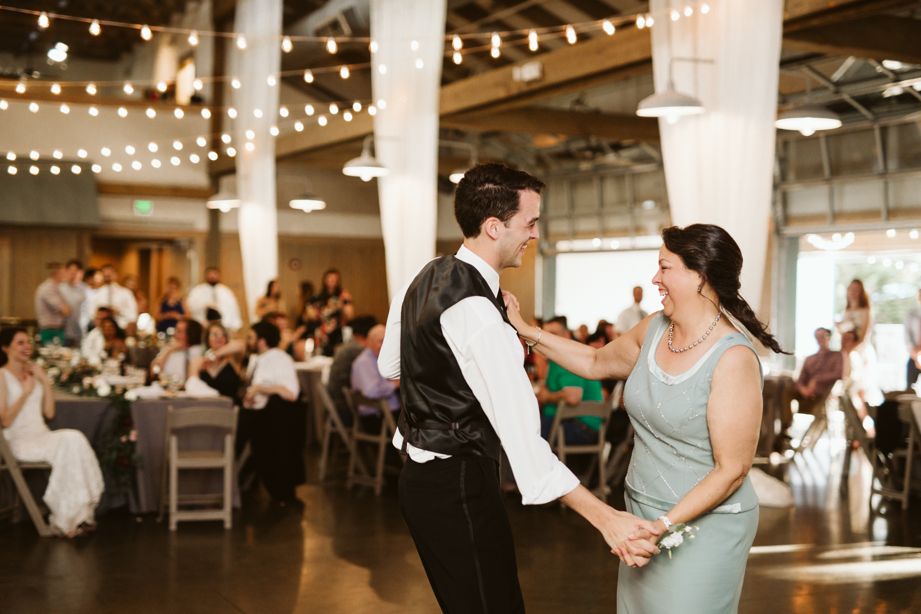 mother and son dance at a Wedding reception at the loveless cafe and barn in nashville, tennessee
