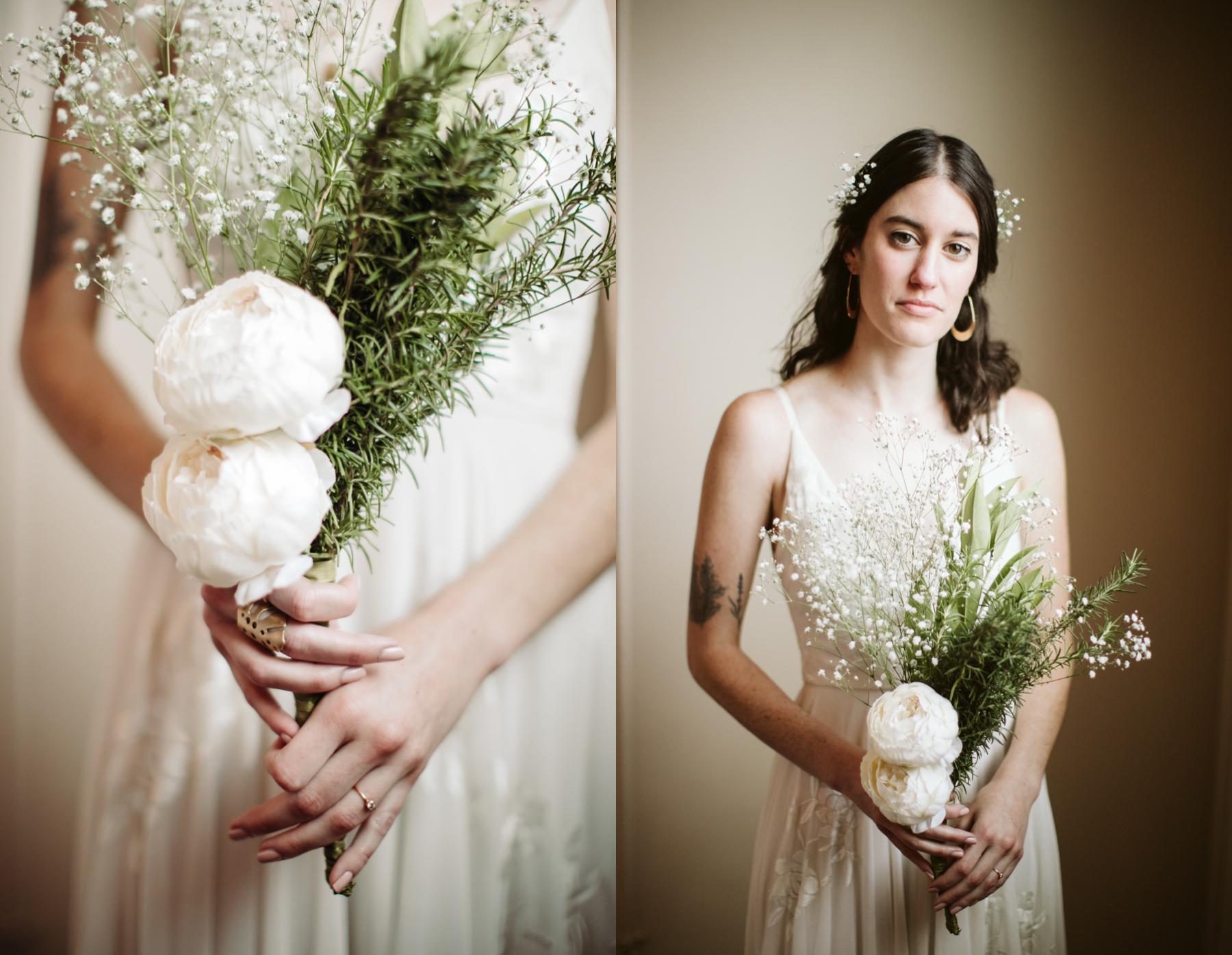 Elegant indoor bridal portraits at a downtown knoxville wedding at redeemer church