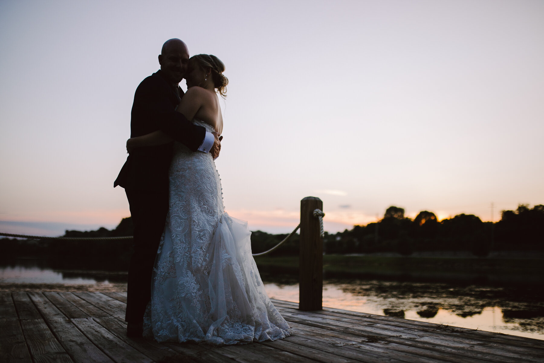 Sunset portraits after a sunny outdoor wedding at hunter valley farms in knoxville tennessee