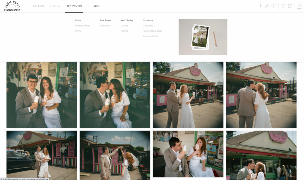 how to save your wedding photos - ordering prints 